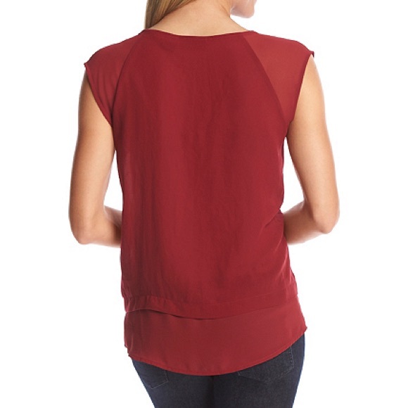 DKNY Red Studded Top - Picture 2 of 5